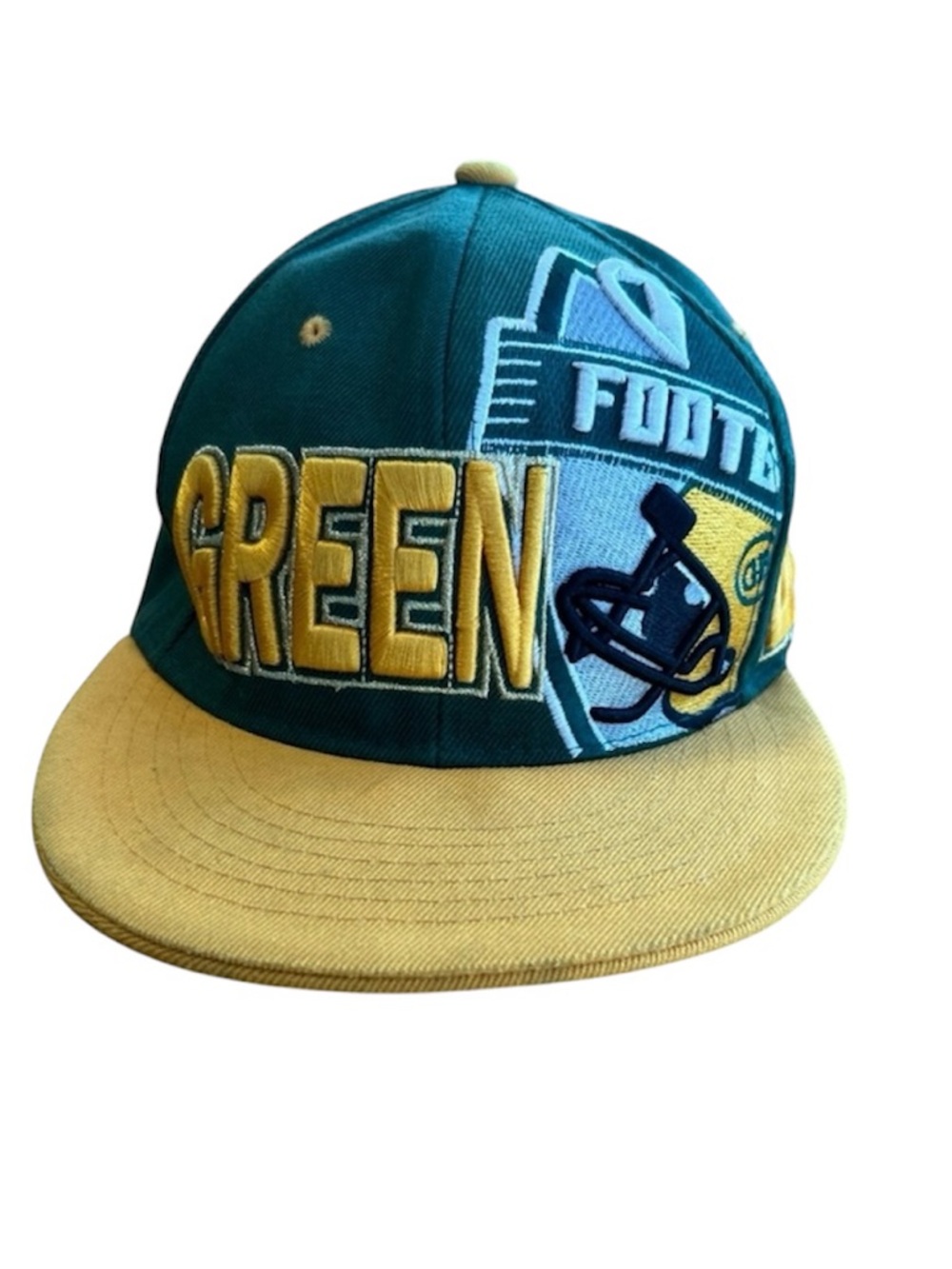 Vintage Green Bay Packers Snapback Hat NFL Football Green/Gold Retro Cap